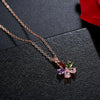 Women's Titanium Steel Geometric Zircon Necklace With Snake Bone Chain Electroplated Simple Elegant Clavicle Chain