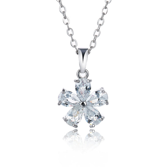 Women's Titanium Steel Geometric Zircon Necklace With Snake Bone Chain Electroplated Simple Elegant Clavicle Chain