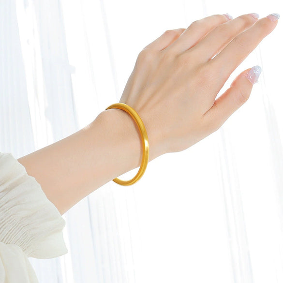 Women's Titanium Steel Gold Plated Electroplated Bracelet For Inheritance And Gift