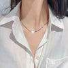 Women's Titanium Steel Gold Plated Flat Snake Bone Chain Geometric Necklace Fashion Clavicle Chain For Layering