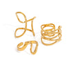 Women's Titanium Steel Gold Plated Non Fading Ring With Geometric Design Light Luxury Stainless Steel Jewelry And High End Accessories Electroplating Processing