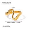 Women's Titanium Steel Gold Plated Non Fading Ring With Geometric Design Light Luxury Stainless Steel Jewelry And High End Accessories Electroplating Processing