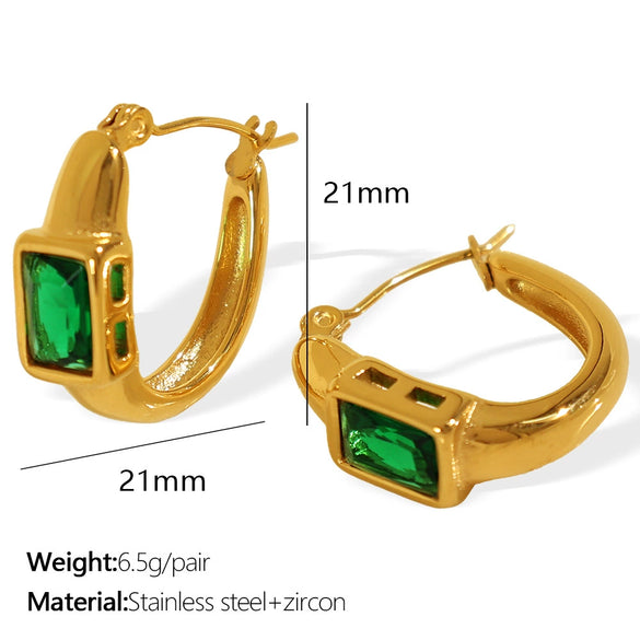 Women's 316L Stainless Steel Gold Plated Retro Geometric Artistic Earrings