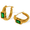 Women's 316L Stainless Steel Gold Plated Retro Geometric Artistic Earrings