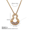 Women's 316L Stainless Steel Gourd Necklace With Electroplating
