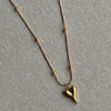 Women's Titanium Steel Heart Pendant Love Necklace With Snake Bone Chain Electroplated Style