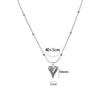 Women's Titanium Steel Heart Pendant Love Necklace With Snake Bone Chain Electroplated Style