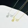 Women's Titanium Steel Heart Shape Light Luxury Geometric O Chain Clavicle Chain Jewelry With Diamond Tree Pin