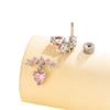 Women's Titanium Steel Heart Shape Zirconia Alternative Style Ear Nail Jewelry