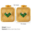 Women's 316L Stainless Steel Heart Shaped Inlaid Zircon Jewelry Set Earrings Necklace With Electroplating And Fashion Geometric Style