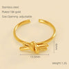 Women's 316L Stainless Steel Heart Shaped Micro Inlaid Zircon Adjustable Ring