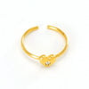Women's 316L Stainless Steel Heart Shaped Micro Inlaid Zircon Adjustable Ring