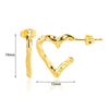 Women's Titanium Steel Heartshaped Bow Pendant Earrings Jewelry Electroplating Style