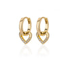 Women's Titanium Steel Heartshaped Bow Pendant Earrings Jewelry Electroplating Style