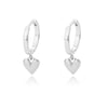 Women's Titanium Steel Heartshaped Bow Pendant Earrings Jewelry Electroplating Style