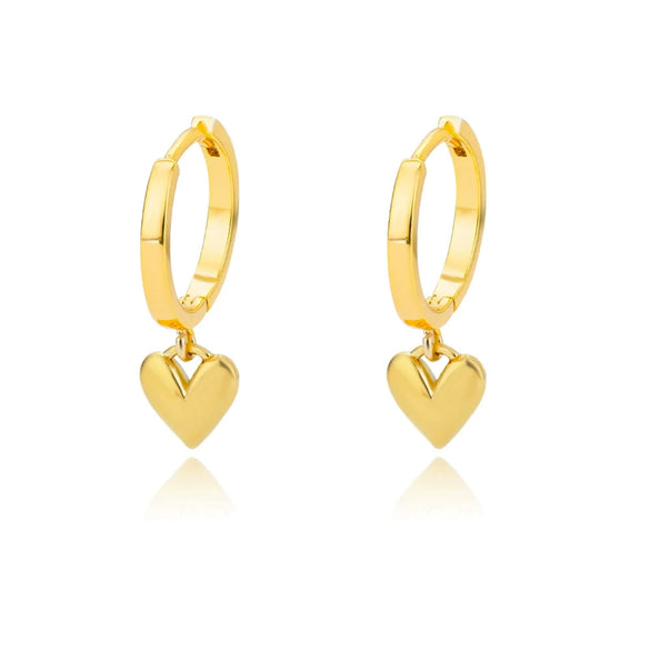 Women's Titanium Steel Heartshaped Bow Pendant Earrings Jewelry Electroplating Style
