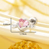 Women's Titanium Steel Heartshaped Electroplated Piercer Earrings