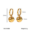 Women's Titanium Steel Hollow Ball Geometric Electroplated Earrings