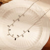 Women's Titanium Steel Hollow Leaves Necklace Electroplated Regular Chain Highend Niche Design