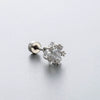 Women's Titanium Steel Inlaid Zircon Bow Pattern Ear Nails
