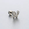Women's Titanium Steel Inlaid Zircon Bow Pattern Ear Nails