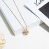 Women's Titanium Steel Interlocking Double Ring Pendant Necklace With O Chain Electroplated Minimalist Geometric Clavicle Chain Fashion Jewelry