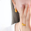 Women's Titanium Steel Irregular Geometric Electroplated Earrings