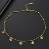 Women's Titanium Steel Jewelry Box Chain Hollow Multibutterfly Anklet Necklace Bracelet With Geometric Pattern