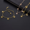 Women's Titanium Steel Jewelry Box Chain Hollow Multibutterfly Anklet Necklace Bracelet With Geometric Pattern