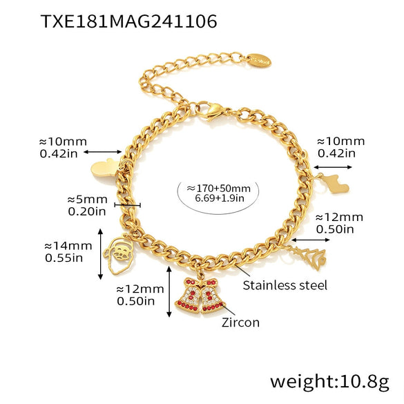 Women’s Titanium Steel Jewelry Set With Enamel Glaze Earrings Necklace And Bracelet Simple Electroplated Design