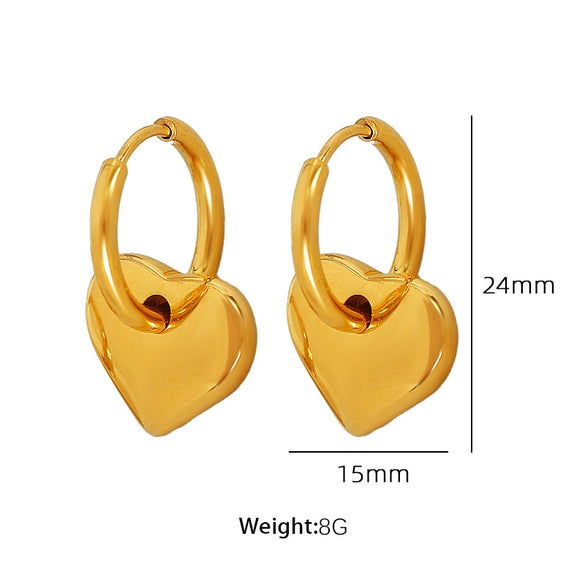 Women's 316L Stainless Steel Jewelry Set With Fresh Style Featuring Star Heart Pattern And Electroplating Treatment