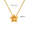 Women's 316L Stainless Steel Jewelry Set With Fresh Style Featuring Star Heart Pattern And Electroplating Treatment