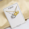 Women's Titanium Steel Jewelry With Animal Zodiac Pattern O Word Chain And Mixed Gemstone Pendant Electroplated