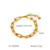 Women's Titanium Steel Jewelry With Geometric Pattern And Ushaped Horseshoe Buckle Electroplated