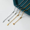 Women's Titanium Steel 18K Gold Plated Cauliflower Chain Jewelry Set Simple Natural Style