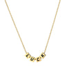 Women's Titanium Steel Letter Pendant Necklace With Square Alphabet Charm Electroplated Ball Chain Clavicle Jewelry