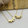 Women's Titanium Steel Letter Pendant Necklace With Square Alphabet Charm Electroplated Ball Chain Clavicle Jewelry