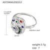 Women's 316L Stainless Steel Light Luxury Geometric Ring And Bracelet With Electroplating