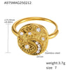 Women's 316L Stainless Steel Light Luxury Geometric Ring And Bracelet With Electroplating
