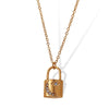 Women's 316L Stainless Steel Lock Necklace Light Luxury Fashion Electroplated