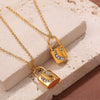 Women's 316L Stainless Steel Lock Necklace Light Luxury Fashion Electroplated