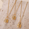 Women's 316L Stainless Steel Lock Necklace Light Luxury Fashion Electroplated