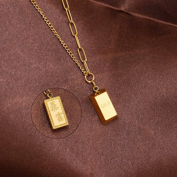 Women's Titanium Steel Lucky Four Leaf Clover Inlay Bracelet Necklace Jewelry