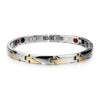 Women's Titanium Steel Magnetic Anion Bracelet With Geometric Pattern And Electroplating Design