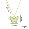 Women's Titanium Steel Micro Inlaid Zircon Butterfly Clavicle Necklace With Geometric Pattern