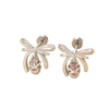 Women's Titanium Steel Microinlaid Zircon Bowknot Earrings