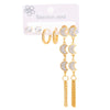 Women's Titanium Steel Moon Long Tassel Earrings With Zircon Electroplated In Light Luxury And Geometric Style