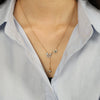 Women's 316L Stainless Steel Necklace With Butterfly Tassel Pearl Electroplated Allmatch Regular Chain Style