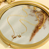 Women's 316L Stainless Steel Necklace With Butterfly Tassel Pearl Electroplated Allmatch Regular Chain Style