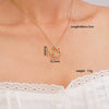 Women's Titanium Steel Necklace With Colorful Zircon Donut Pendant Copper Electroplating Geometric Pattern Light Luxury Style